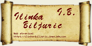 Ilinka Biljurić vizit kartica